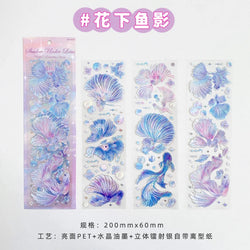 3Pcs Jellyfish Rose Butterfly Laser Sticker DIY Scrapbooking Happy Planning Photo Album Deco Stickers Art Kawaii Stationery (ONLINE ORDER ONLY)