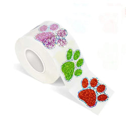 100-500pcs Cute Animal Paw Sticker DIY Colorful Holographic Lables Art Crafts Sticker Student Reward Stationery Stickers (ONLINE ORDER ONLY)