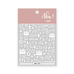 1pc Cute White Cloud Nail Stickers Ultra Thin Nail Art Stickers Self Adhesive Decals Star Moon/Flower/Clouds Kawaii Nail Decals (Online Order Only)