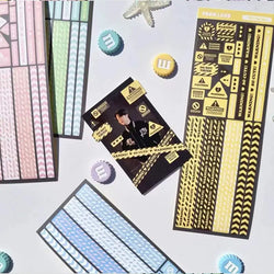 Korean Ins Cool Warning Strip Sticker Diary Hand Account Idol Card DIY Album Decoration Scrapbooking Stickers Kawaii Stationery (Online Order Only)