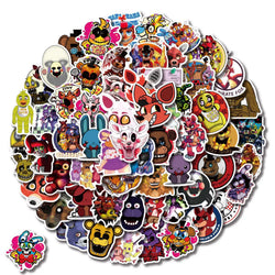 50/100PCS Game Stickers Freddy Bear Fazbear for Car Laptop Luggage Phone Decal Waterproof Sticker Toys Gifts (ONLINE ORDER ONLY)