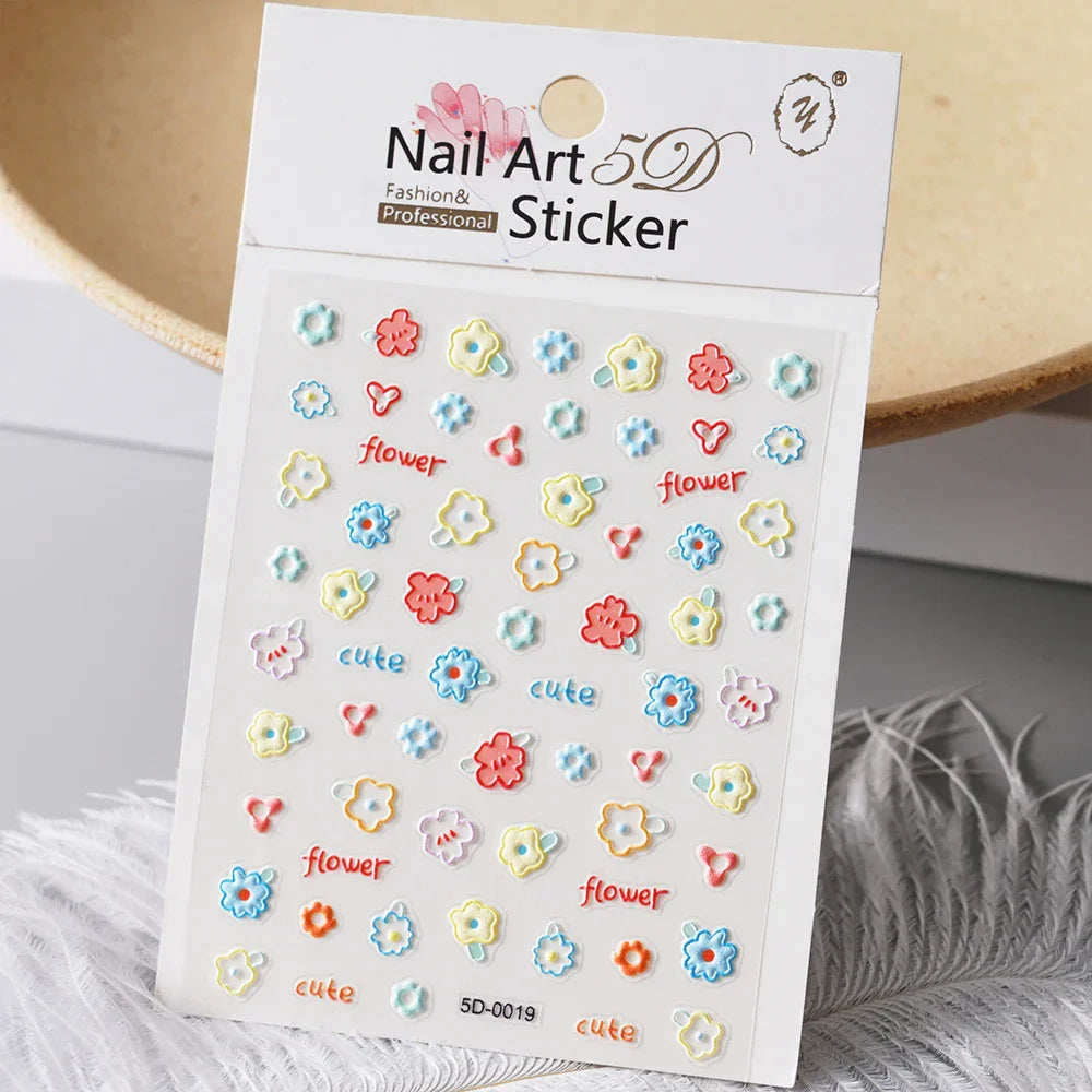 1Pc Summer Nail Art Sticker Lemon Nail Decal Nail Art Supplies Cute Fruit Strawberry Cherry Watermelon Avocado Lemon Nail Design (ONLINE ORDER ONLY)