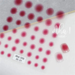 3D Blush Gradient Nail Art Stickers 12-Colors Aha Self-adhesive Rainbow Jelly Slider Japanese Style Translucent Gel Polish Wraps (ONLINE ORDER ONLY)