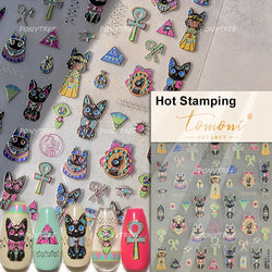 Pink Bowknot Star Moon Starburst Sun Polar Day Polar Night Sword Rose Flower Wreath Adhesive Nail Art Stickers Manicure Decals (ONLINE ORDER ONLY)