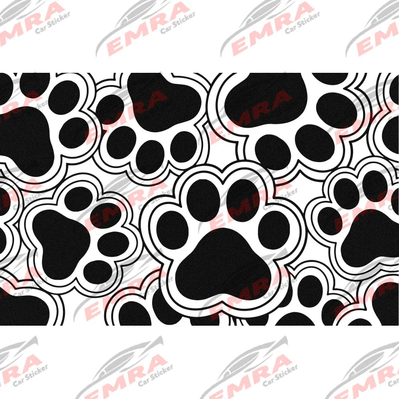Pet Footprints Quarter Window Car Sticker Suitable for Most Vehicles Decoration Die Cutting Accessories Waterproof Vinyl Decals (ONLINE ORDER ONLY)