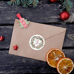 100-500pcs Merry Christmas Stickers 1 inch Self-adhesive Holiday Stickers For Christmas Decors Wedding Party Cards Label (Online Order Only)