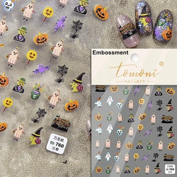 Gothic Dark Spider Butterfly Cross Flame Wings Halloween Horror Rose Flower Rabbit Pumpkin Bear Nail Art Stickers Manicure Decal (ONLINE ORDER ONLY)