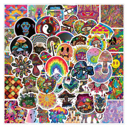Psychedelic Laser Style Waterproof Stickers for Notebook Luggage Graffiti DIY (ONLINE ORDER ONLY)