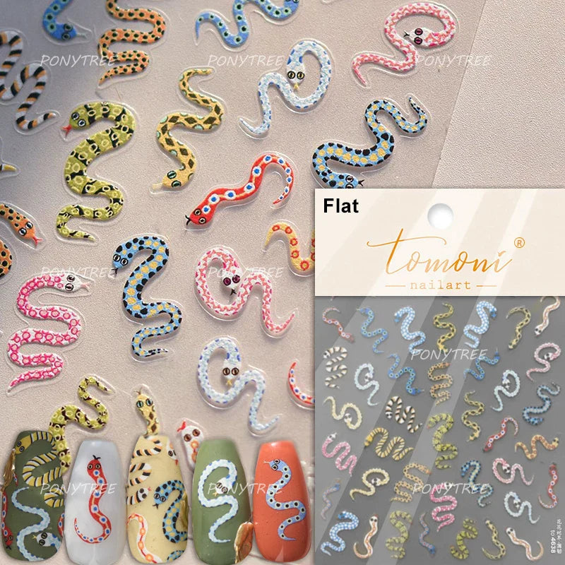 2025 God of Wealth Goldfish Koi Fish Lucky Cat Yuanbao Red Element Adhesive Nail Art Stickers Festival Atmosphere Manicure Decal (Online Order Only)