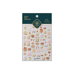 Toast Butter Brioche Bread Dim Sum Cookie Cherry Pudding Food Fork Doughnut Relief Adhesive Nail Art Stickers Manicure Decals (ONLINE ORDER ONLY)