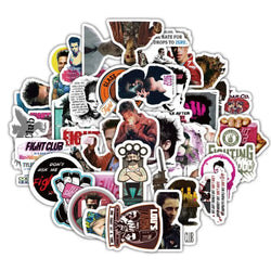 Fight Club Stickers Decals for Laptop, Phone, Guitar, Bike, Skateboard, Fridge, Luggage - 10/30/60PCS (Online Order Only)