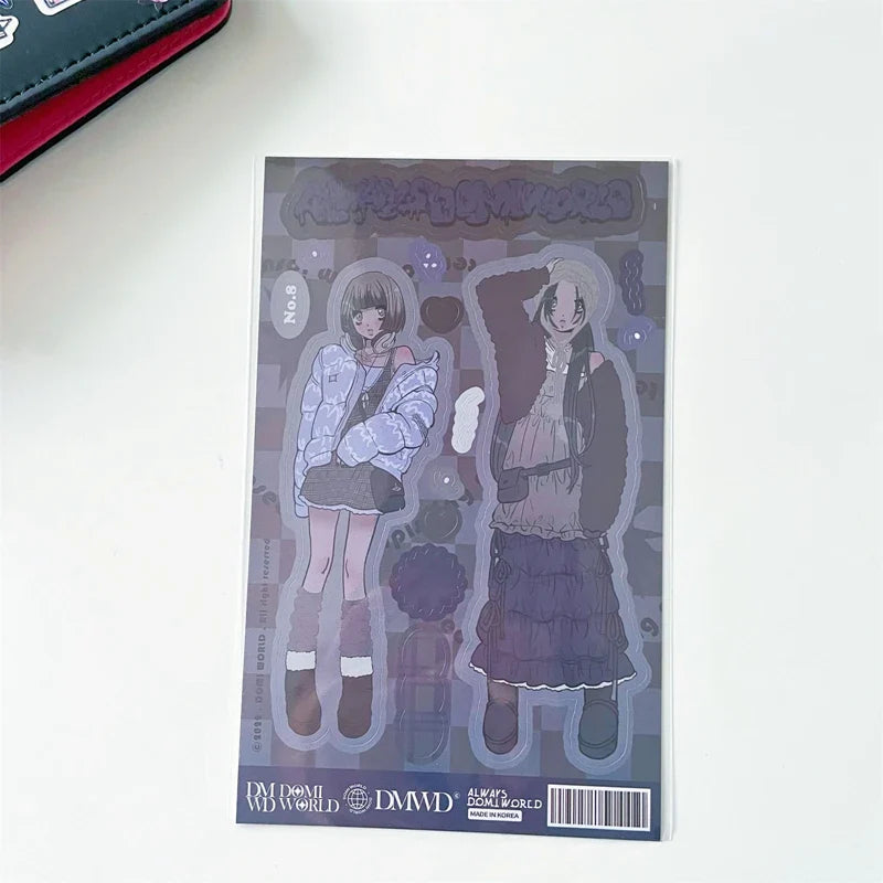 Korean ins Sweet Cool Girl Sticker Diary Scrapbooking DIY Album Decoration Sticker Aesthetic Stationery Art Supplies Personalizd (ONLINE ORDER ONLY)