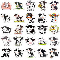 10/30/50PCS Cute Cow PVC Sticker Aesthetic DIY Children's Decoration Scrapbooking Korean Stationery School Supplies for Kids (ONLINE ORDER ONLY)