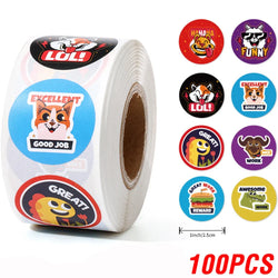 100-500Pcs Reward Stickers Cute animals Motivational Stickers for Kids toys School Reward Students Teachers Stationery Labels (ONLINE ORDER ONLY)