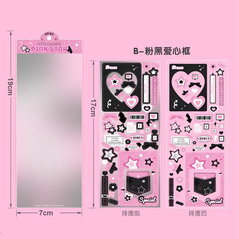 1Pc New Cute Dialog box Sticker Y2K Flakes Idol Card Album Deco Scrapbook DIY Material Decoration Stationery Stickers Aesthetic (ONLINE ORDER ONLY)