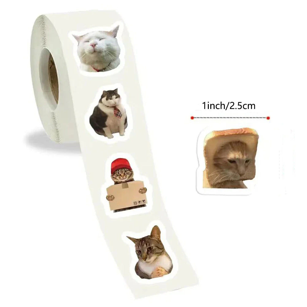 100-500pcs Cartoon Meme Cat Stickers For School Reward Stickers Classroom Decoration Encouragement Sticker For Student Teacher (ONLINE ORDER ONLY)
