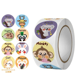 500pcs/roll Reward Stickers For Kids Children Kindergarten School Encouragement Students Games Toy Animals Stationery Labels (ONLINE ORDER ONLY)