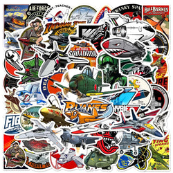 Retro Warplane Stickers Waterproof Decals for Skateboard Laptop Phone Car Motorcycle 10/30/50pcs (Online Order Only)