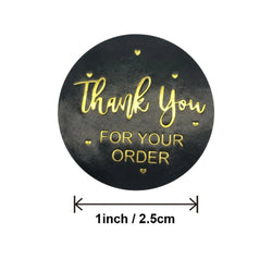 50-500pcs Labels 1inch Round Gold Foil Thank You Stickers For Cards Envelope Sealing Label Stickers Wedding Party Gift Sticker (ONLINE ORDER ONLY)