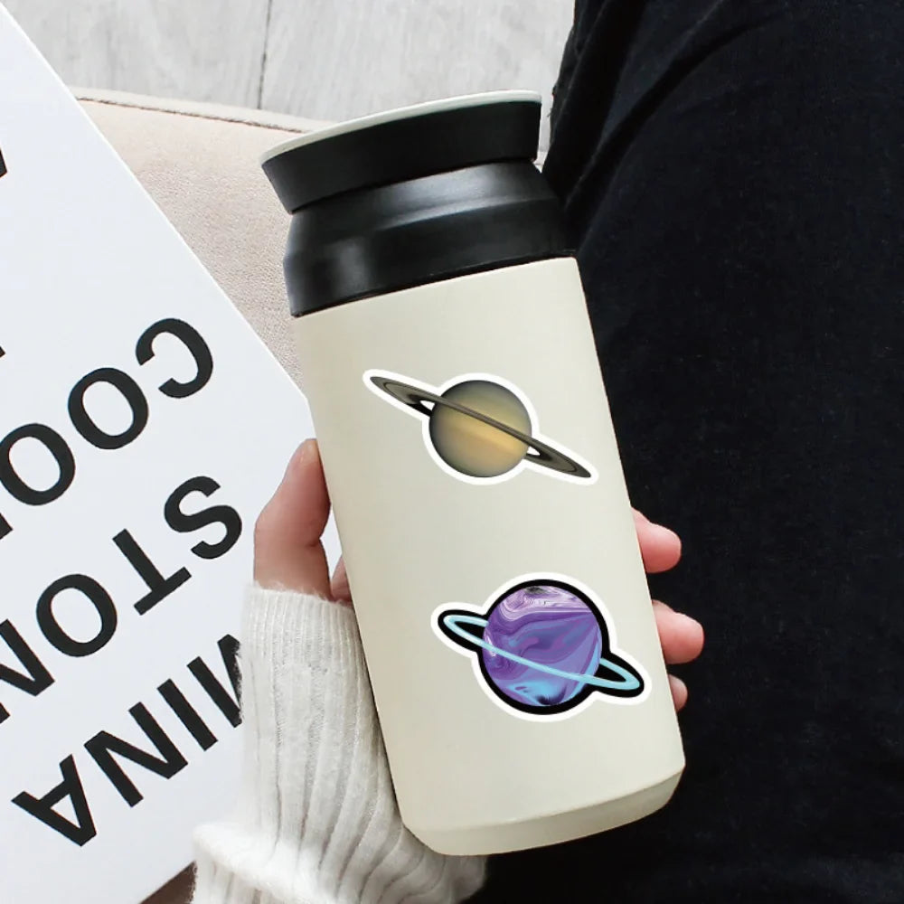 10/50PCS Space DIY Planet Sticker Notebook Trolley Case Bike Scooter Waterproof Graffiti Gift Toy Sticker Wholesale (ONLINE ORDER ONLY)