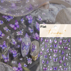 Dreamy Moon Star Cloud Butterfly Starrylight Rhinestone 5D Soft Embossed Relief Nail Art Sticker 3D Decal Decoration Manicure (ONLINE ORDER ONLY)
