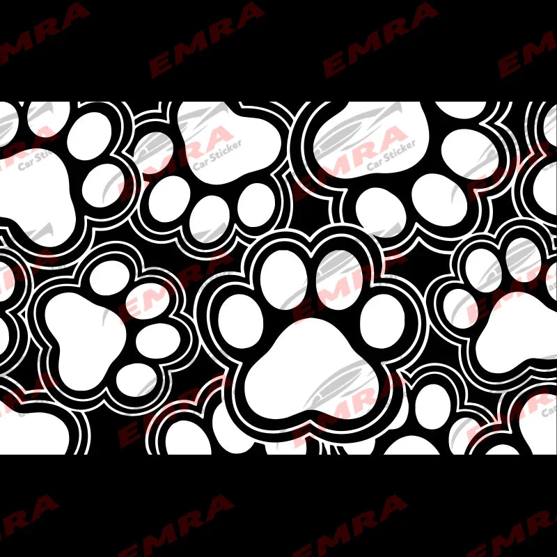 Pet Footprints Quarter Window Car Sticker Suitable for Most Vehicles Decoration Die Cutting Accessories Waterproof Vinyl Decals (ONLINE ORDER ONLY)