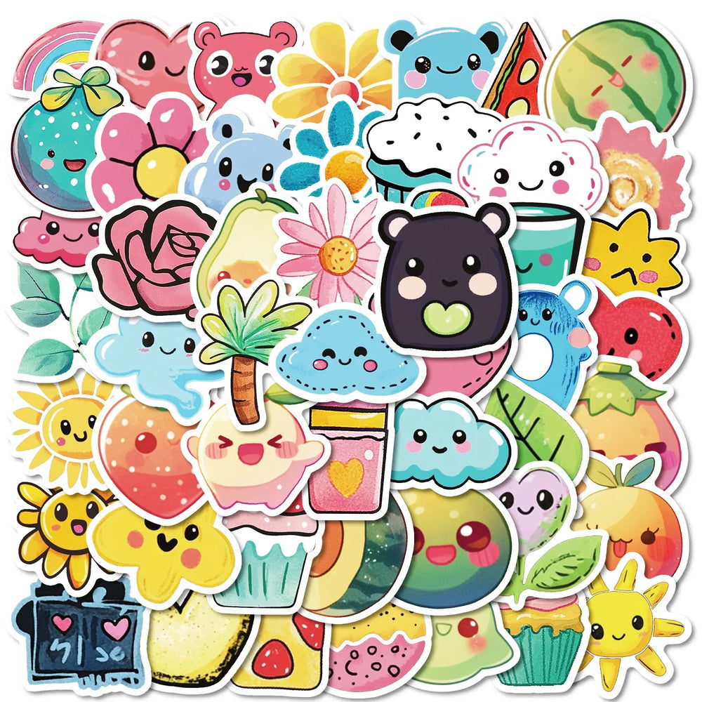 50Pcs Cartoon Graffiti Stickers for Helmet, Wall, DIY Decoration (ONLINE ORDER ONLY)