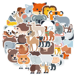10/52Pcs Cute Cartoon Animal Stickers Motorcycle Luggage Guitar Skateboard Cool Graffiti Sticker for Kid Decal Toys Gift (ONLINE ORDER ONLY)