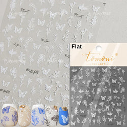 Hot Stamping Purple Line Love Heart Lace Bowknot Chain Branches Star Flower Leaf Butterfly Plant Flower Nail Art Stickers Decals (Online Order Only)
