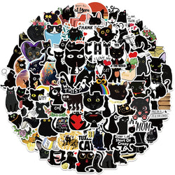 Black Cat Anime Stickers Pack for Laptop, Skateboard, Suitcase, Guitar, Luggage, Kids (ONLINE ORDER ONLY)