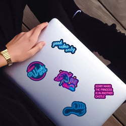 10/30/50PCS Graffiti Neon Stickers Personalized Laptop Car Guitar Cup Mobile Phone Motorcycle Cartoon Decoration Gift Wholesale (ONLINE ORDER ONLY)