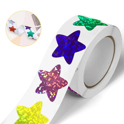 100-500pcs Colorful Star Stickers for Kids Reward School Classroom Adhesive Holographic Stickers for Teachers Parents DIY Craft (ONLINE ORDER ONLY)