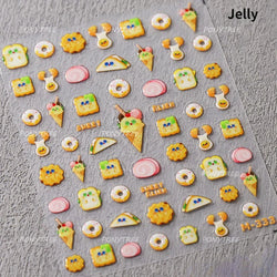 Soda Fruit Beverage Bottle Bear Watermelon Popsicle Dessert Ice Cream Cat Cherry Strawberry Bow Summer Nail Art Stickers Decals (ONLINE ORDER ONLY)