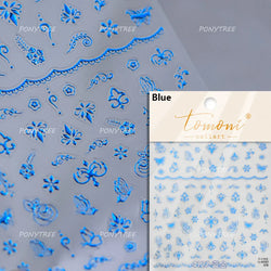 Baroque Figure Flower Totem Geometric Star Love Heart Hot Stamping Embossed Relief Self Adhesive Nail Art Sticker Manicure Decal (ONLINE ORDER ONLY)