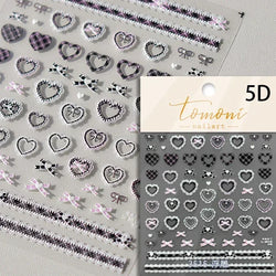 Charming Geometric Black Khaki Brown Grid Houndstooth Snowflake Flat Chic  Adhesive Nail Art Decoration Stickers Manicure Decals (Online Order Only)