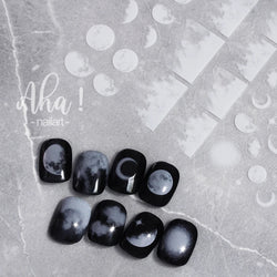 1pc Cute White Cloud Nail Stickers Ultra Thin Nail Art Stickers Self Adhesive Decals Star Moon/Flower/Clouds Kawaii Nail Decals (Online Order Only)