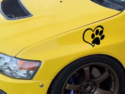 Dog's paw Hearts Sticker,Cute Car Body Window Bumper Vinyl Decal,For Cars, Trucks, Walls, Laptops, Windows, Motorcycles, Bumpers (ONLINE ORDER ONLY)