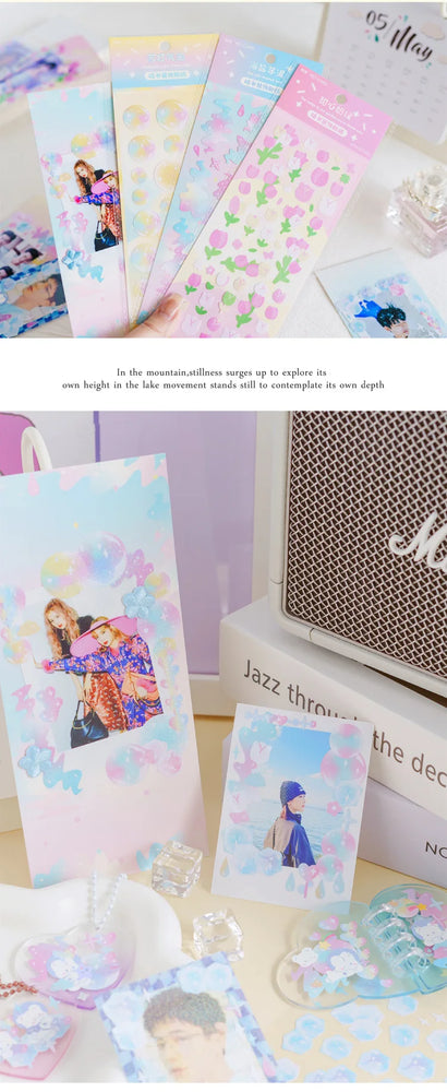 Lovely Sweet House Series Stickers Bubble Love Chain Scrapbooking Decorative Diary Album Stick Label Kawaii Korean Stationery (ONLINE ORDER ONLY)