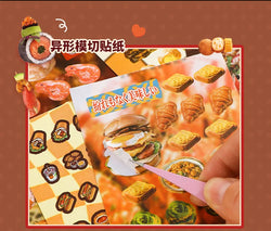 25 Pages Ins Retro Cute Food Cake Decorative Stickers Book Scrapbooking Phone Case DIY Journal Collage Material Sticker Gift (ONLINE ORDER ONLY)