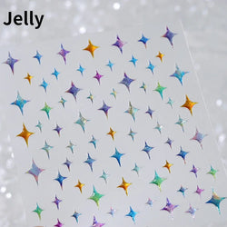 Dreamy Moon Star Cloud Butterfly Starrylight Rhinestone 5D Soft Embossed Relief Nail Art Sticker 3D Decal Decoration Manicure (ONLINE ORDER ONLY)