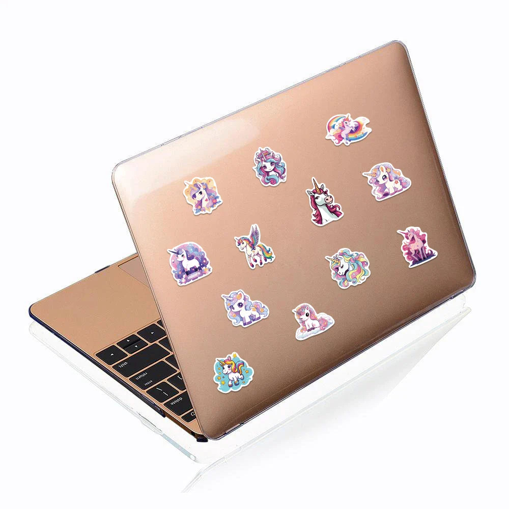 50pcs Cartoon Cute Rainbow Unicorn Stickers Pack for Scrapbooking Laptop Travel Luggage Laptop Wall Car Decoration Decal (ONLINE ORDER ONLY)