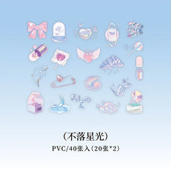 40pcs/lot Ins Retro Romantic 3D Decoration Stickers Diary DIY Scrapbooking Sticker Kawaii Korean Stationery Personalizd (ONLINE ORDER ONLY)