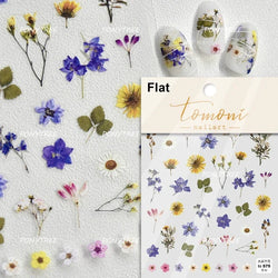 Chic Wild Flower Oil Painting Small Variegated Daisy Peach Blossom Lavender Petal Adhesive Nail Art Stickers Manicure Decals (Online Order Only)