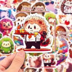10/30/50PCS Cute Cartoon Hedgehog PVC Sticker Aesthetic Children's Decoration Scrapbooking Stationery School Supplies for Kids (ONLINE ORDER ONLY)