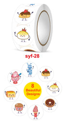 Smile Face Sticker Kids Reward Sticker Yellow Dots Labels Happy Animal  Sticker Kids Toys School Teacher Student Stationery (ONLINE ORDER ONLY)
