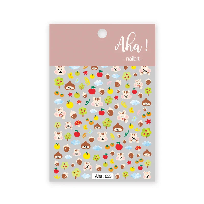1Pc Cherry Fruit Nail Sticker Nail Art Decals Summer Lemon Grapefruit Self Adhesive DIY Nail Stickers Aha Series Nail Art Decor (Online Order Only)