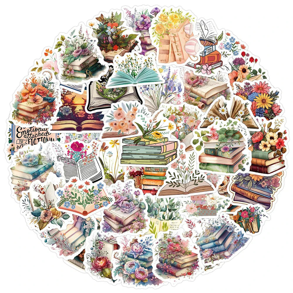 INS Style Cartoon Flower Stickers for Laptop, Notebook, Skateboard, Bike, Car, DIY 10/30/60PCS (Online Order Only)