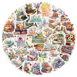 INS Style Cartoon Flower Stickers for Laptop, Notebook, Skateboard, Bike, Car, DIY 10/30/60PCS (Online Order Only)