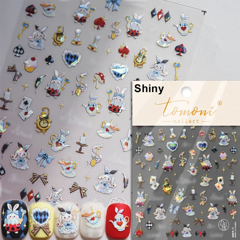 Round Jeans Square Sexy Blue Series Cowboy Lucky Beautiful Letter Self Adhesive Nail Art Sticker Pearl Rhinestone Manicure Decal (ONLINE ORDER ONLY)