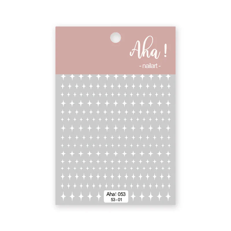 1pc Cute White Cloud Nail Stickers Ultra Thin Nail Art Stickers Self Adhesive Decals Star Moon/Flower/Clouds Kawaii Nail Decals (Online Order Only)